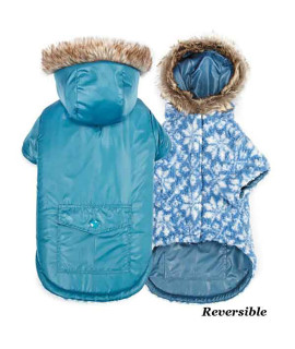 Zack and Zoey Elements Reversible Thermal Dog Parka - Blue